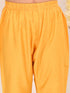 Girl's' Yellow Embellished Kurta Pyjama Set